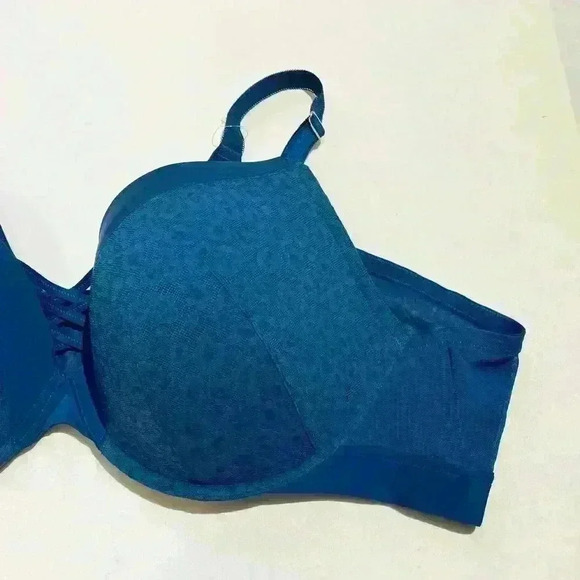 Torrid Curve Teal Cheetah Leopard Print Underwire Bombshell Bra Womens Size 50B - Picture 4 of 13